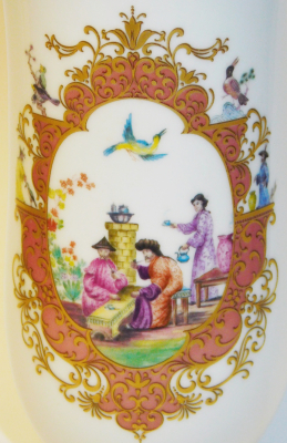 Dekorative Vase AK Kaiser Chinois 17,5cm romantische chinesische Szenen (N)