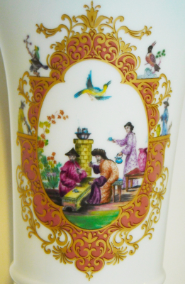 Dekorative Vase AK Kaiser Chinois 15cm romantische chinesische Szenen #b (N)
