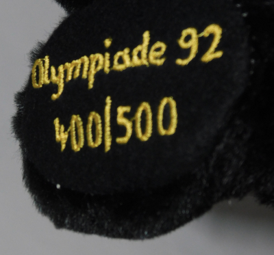 Original Hermnann Olympia Bär 1992 limitiert 400/500 Brummstimme schwarz 32cm