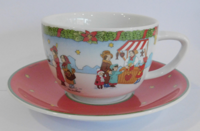Kaffeetasse Hutschenreuther Ole Winther Weihnachtstasse 2009 +Untere