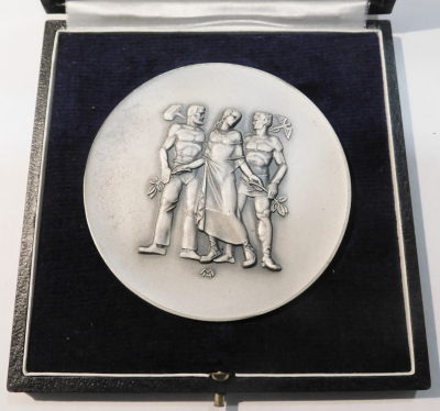 Plakette Medaille Heinrich Moshage Pfälzische Wirtschaft Ø8cm