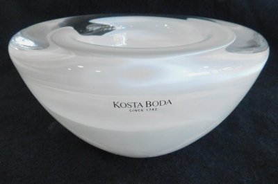 Teelichthalter Kosta Boda Atoll Design Anna Ehrner weiß Ø11,2cm