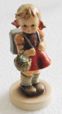 Hummelfigur Erster Schulgang Mädchen School Girl Hummel Goebel Nr 81/2/0 11cm #b