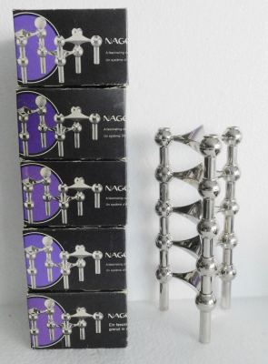 5 Design Kerzenleuchter Nagel Variante S22 chrom