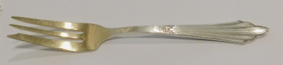 1 Kuchengabel WMF 900 Fächermuster versilbert 90 vergoldet 14,6cm #e