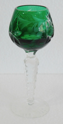 Likörrömer Glas Römer Traube Stern dunkelgrün wohl Lausitzer 12,8cm