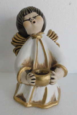 Original Bozener Engel als Kerzenleuchter Thun Bozen creme-weiß 26cm