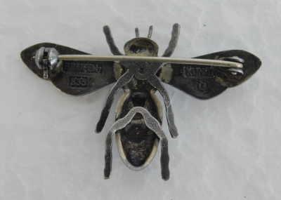 Brosche Biene DLV Dt. Landfrauen Verband Silber 835 3g Greifenkunst 3,6x2,4cm