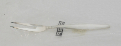 1 Fleischgabel klein BSF Dänisch Perl versilbert 90 - 13,9cm