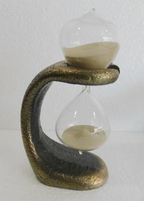 Seltene ausgefallene Bronze Sanduhr