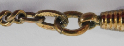 Taschenuhrkette Uhrenkette Am Doubl SP Speidel vergoldet 2reihig 46,5cm