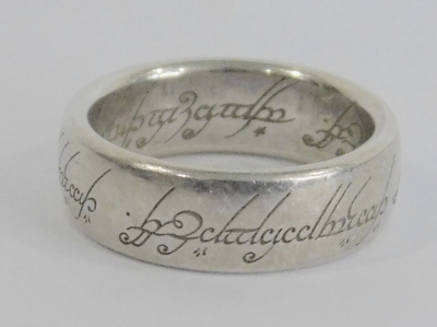 Der eine Ring aus Herr der Ringe Silber 925 Gr. ca. 52-53