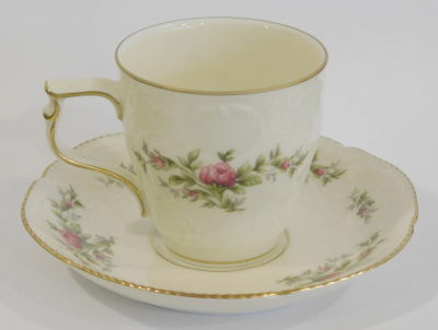 Mokkatasse Espressotasse Rosenthal Sanssouci hellelfenbeinfarben Moosrose