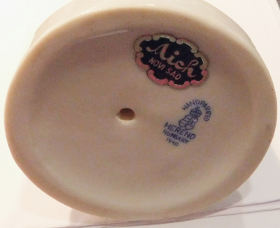 Porzellanfigur Junge Knabe in Tracht mit Hund Herend I. Wahl 15,5cm