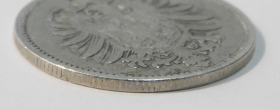 1 Mark Deutsches Reich 1875 A Silber 900 5,37g Ø2,4cm