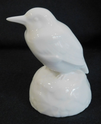 Kleine Porzellanfigur Vogel KPM Berlin weiß I. Wahl 7,5cm