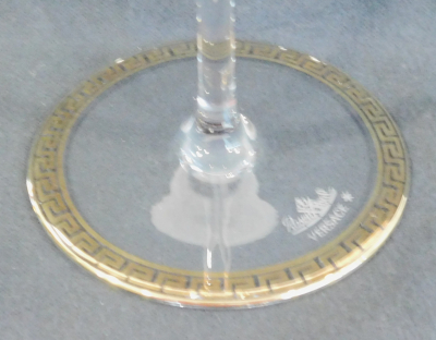 Rosenthal Versace Medusa d'Or 1 Sektflöte Sektglas 30cm