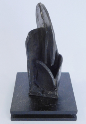 Kleine abstrakte Bronze Skulptur Christoph Wank ZDF Kleinkunstpreis 11,5cm