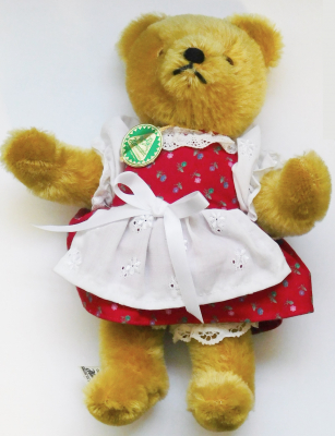 Original HermannTeddy Bär mit Anhänger + Plakette am Kopf 24cm (N)