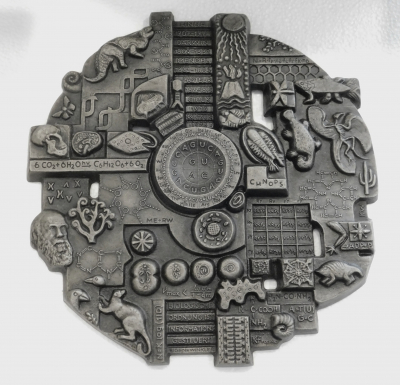 Buderus Eisenguß Relief Kunstguss Biologie KF Karl Franke 34x33,5cm