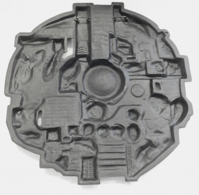 Buderus Eisenguß Relief Kunstguss Biologie KF Karl Franke 34x33,5cm