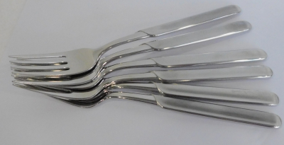 6 Gabeln WMF ONDA cromargan 19,9cm - gebraucht evtl aufzupolieren
