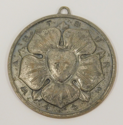 Alte Medaille Anhänger Lutherrose Wartburg Ø4,3cm