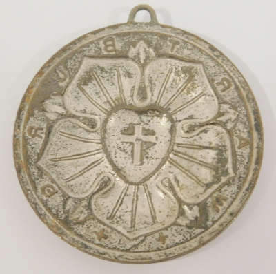 Alte Medaille Anhänger Lutherrose Wartburg Ø4,3cm