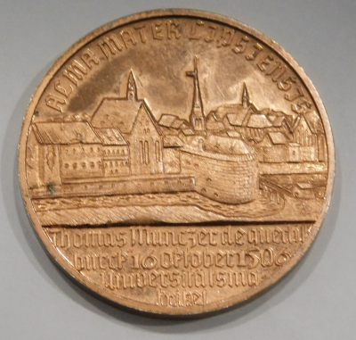 Medaille Alma Mater Lipsiensis Universität Leipzig Thomas Müntzer Entw König 4cm