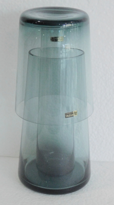 Vasen Trio WMF Design Wilhelm Wagenfeld turmalinfarben ca. 11,6 / 16,8 / 18,8cm