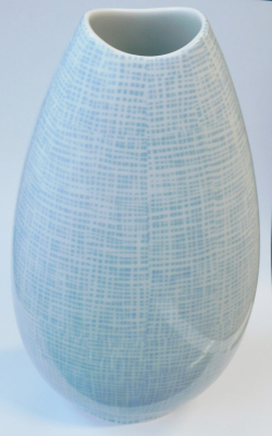 Vase Thomas Fischmaul Bastdekor blau 23,5cm