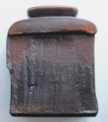 Große Keramik Vase Steuler Heiner Balzar Lavastruktur braun 31cm