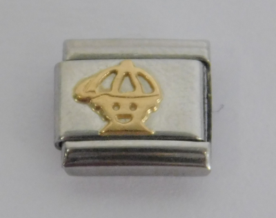 Original Nomination Modul Classic 9mm mit Gold Emblem Junge Gesicht