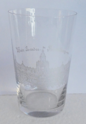 Seltenes altes Andenken Glas Landesausstellung Nürnberg 1896