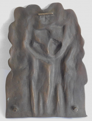 Seltenes Bronze Relief Chor von Egino Weinert 18,5x13cm