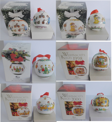 Weihnachtskugel Hutschenreuther O. Winther 1992 1993 1997 1998 1999 2000 Auswahl