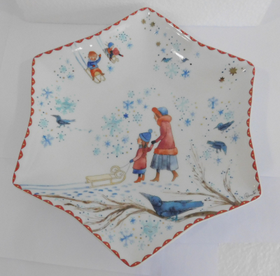 Sternschale Hutschenreuther Schlittenfahrt Design Renata 23x21cm