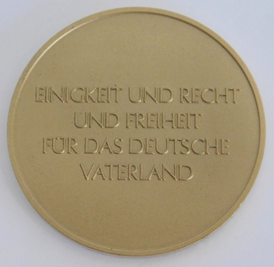 Große Messing Medaille Bundeskanzler Helmut Kohl Einigkeit Recht Freiheit Ø5cm