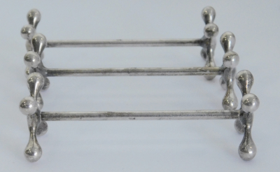 3 Messerbänkchen Knochen WMF Straußenmarke versilbert