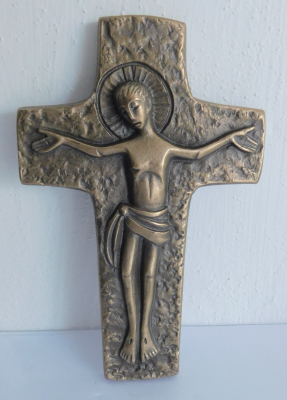 Bronze Kreuz Jesus 18x12cm #27
