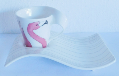 Villeroy & Boch New Wave Espressotasse + UT Animals of the world - Flamingo