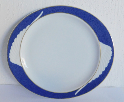 Kleiner Teller Beilagenteller Rosenthal Mythos blauer Rand Wunderlich 18,5x16,5