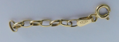 Verlängerungskette Verlängerungskettchen Gold 333 3,5cm 0,33g Ankerkette