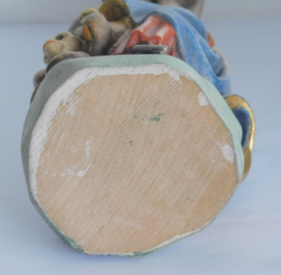 Holzfigur Moriskentänzer Tanzjungfer mit Ring + Affe wohl Ohmayer 18cm