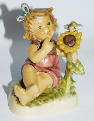 Hummelfigur Süße kleine Hummel Sunflower Hummel Goebel Nr. 2104 8cm I.Wahl #396