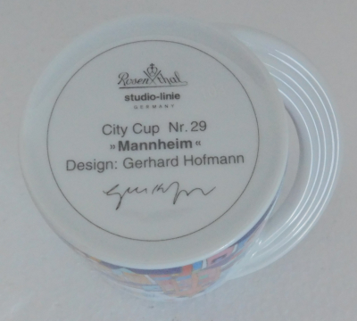 Rosenthal Cupola City Cup 29 Mannheim Design Gerhard Hofmann