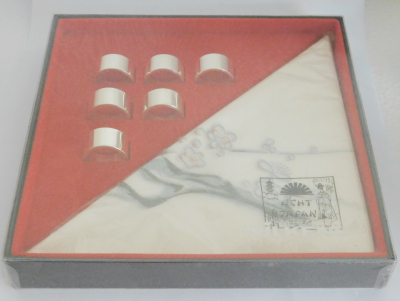 6 kleine Serviettenringe Wilkens versilbert schlicht elegant Ø 2cm