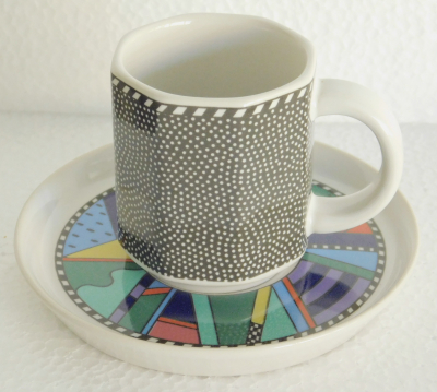 Espressotasse mit Untertasse Rosenthal Scenario Metropol Design Barbara Brenner