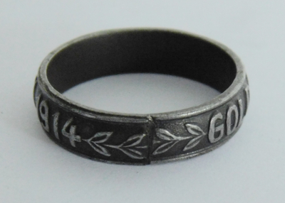 Patriotischer Ring Gold gab ich für Eisen 1914 Reservistika I. WK