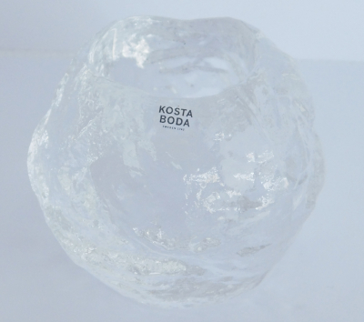 Teelichthalter snowball Kosta Boda Design Ann Wärff Ø8,5 H6,5cm